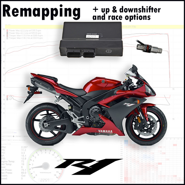 Tovami remapping, quickshifter, autoblipper and race options Yamaha YZF R1 2015-2018