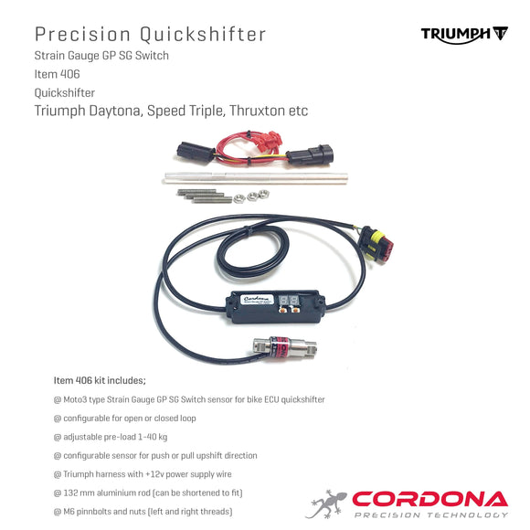 Cordona plug & play quickshifter voor Triumph Speed Triple 1050