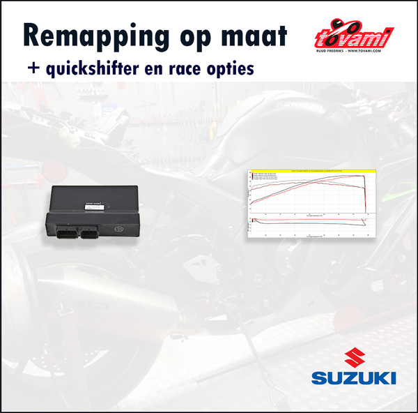 Tovami remapping, quickshifter and race options Suzuki GSXR750 2008-2013