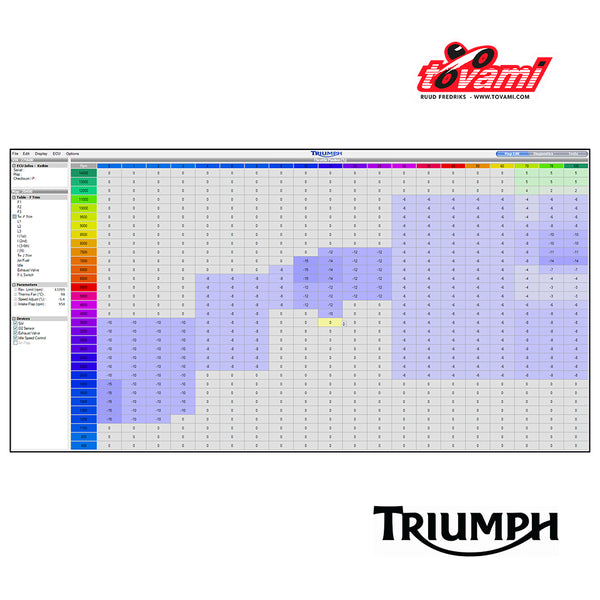 triumph daytona afstellen ecu